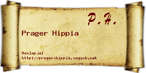Prager Hippia névjegykártya